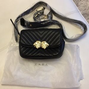 zara lion belt bag